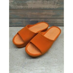 Lemon Jelly 36 Womens Size 6M Shoes Orange Slides Comfort Wedge Platform Sandals